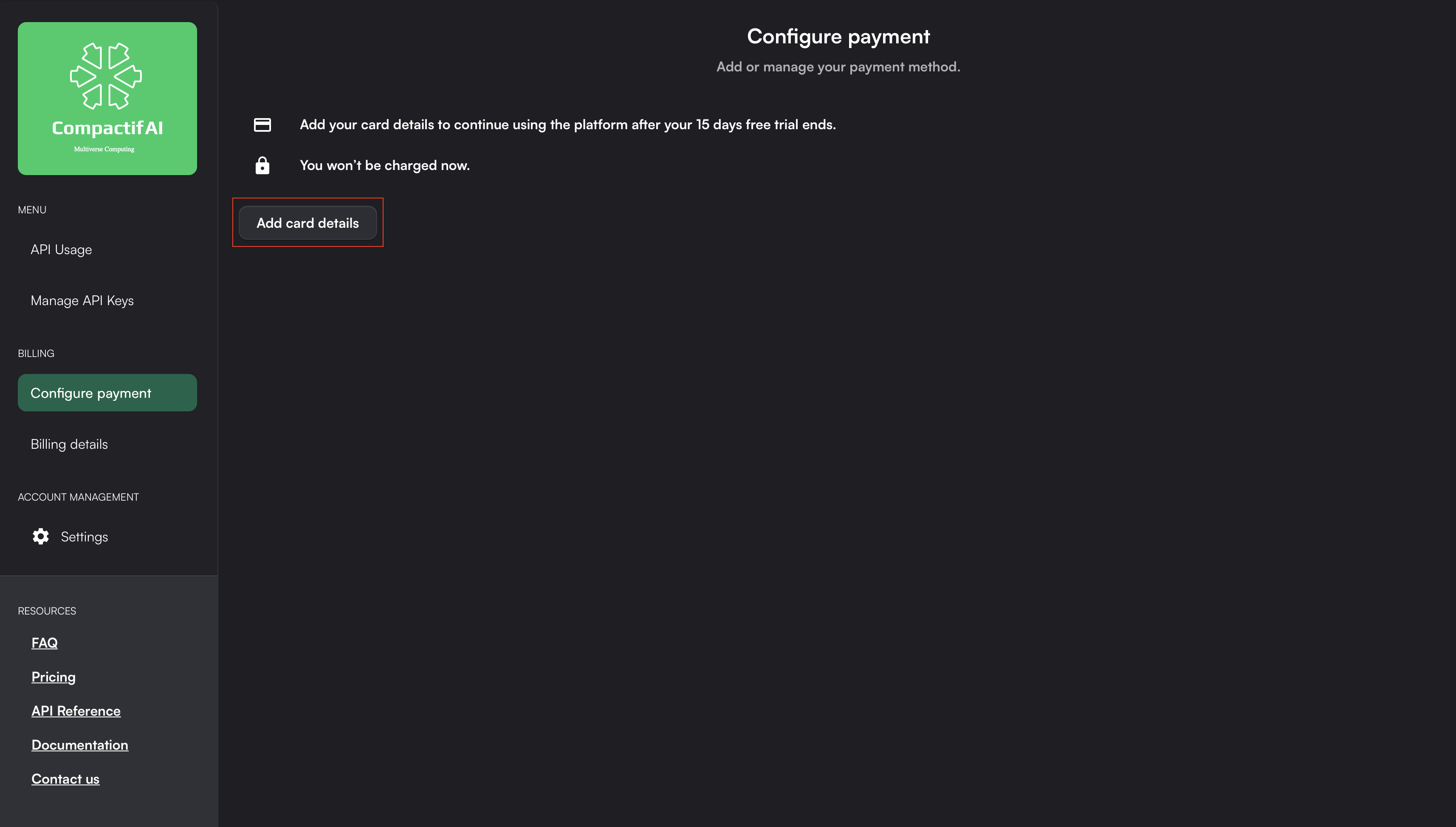 Add a payment method